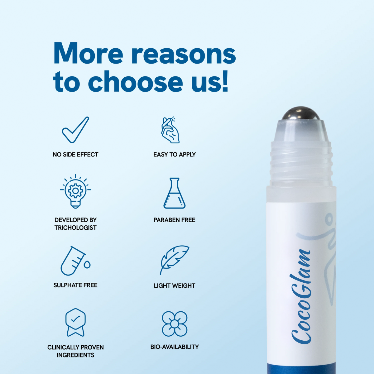 CocoGlam - Advanced Hair Growth Roll-On Serum.